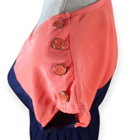 SOPRANO DK BLUE & CORAL DRESS SZ.XS EUC - Picture 4 of 7